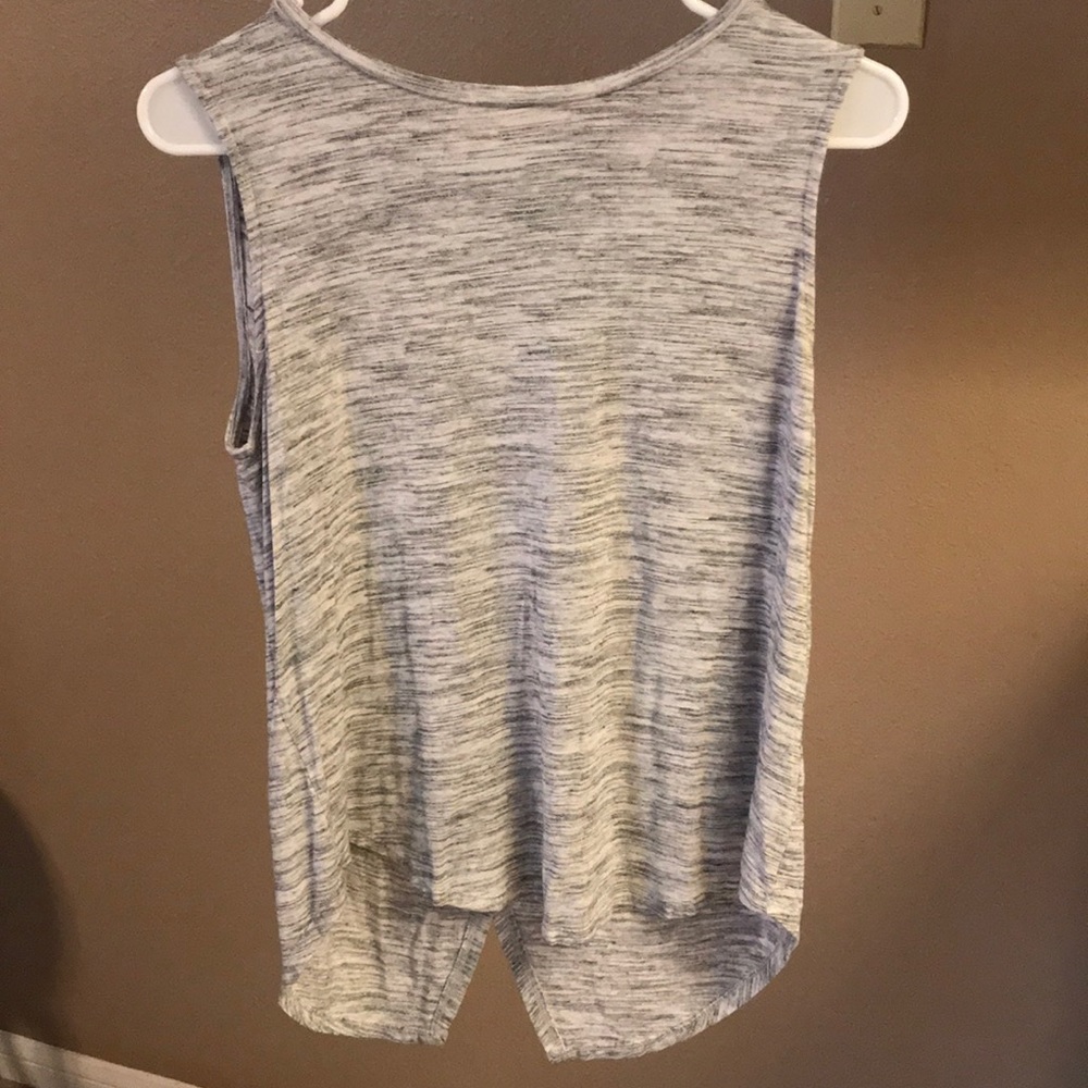 Gray Tank Top with Open Back